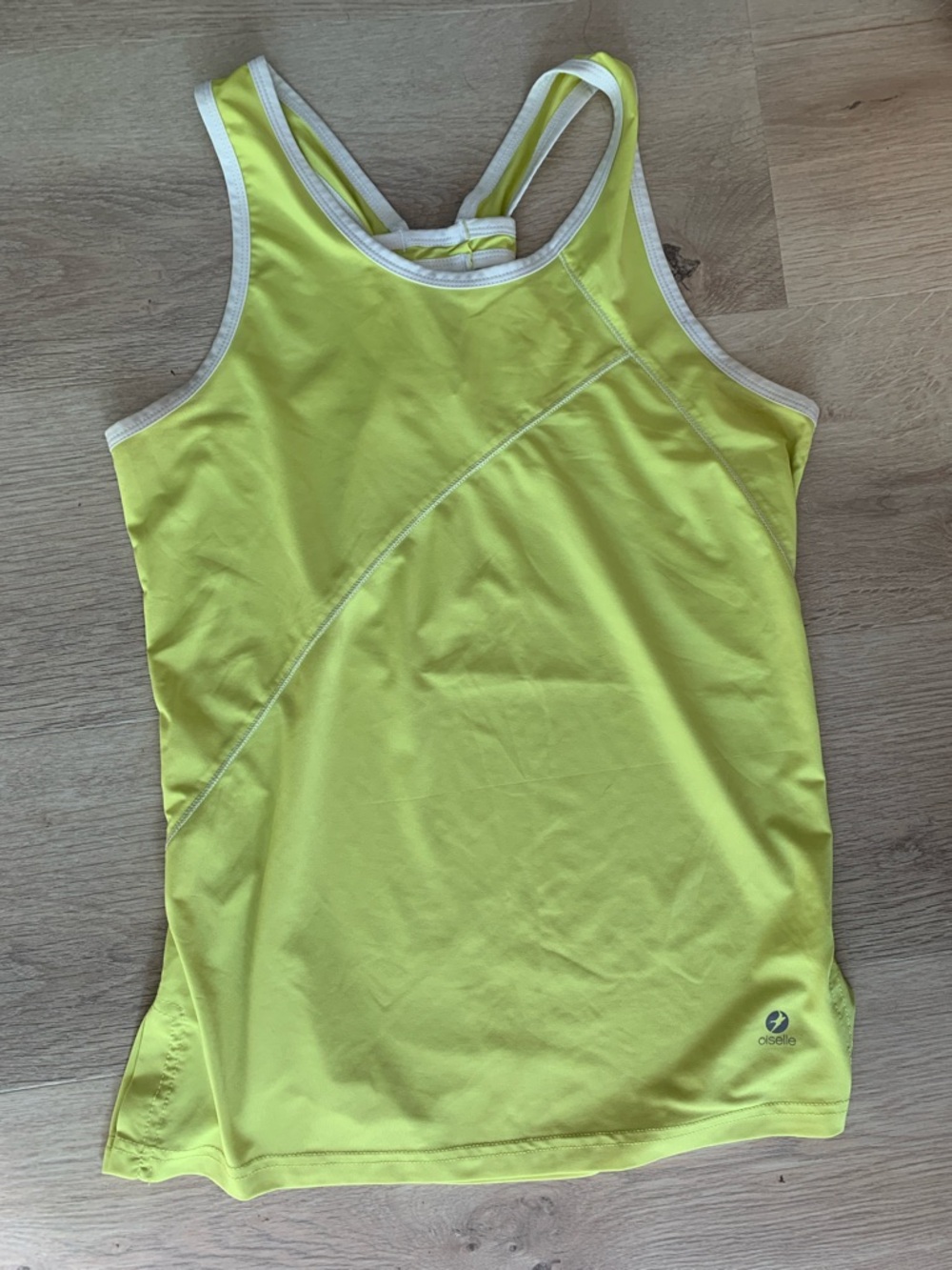 Oiselle Yellow Racerback Tank Top